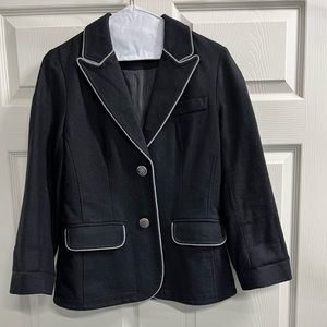 Sashimi Black Wool Blend Lined Blazer - Size M - VGUC